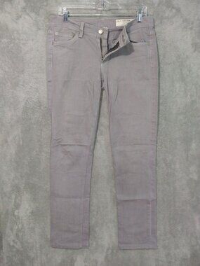 Rag Bone Jeans Womens 28 Gray Denim Straight Leg Stretch Low Rise Made in USA